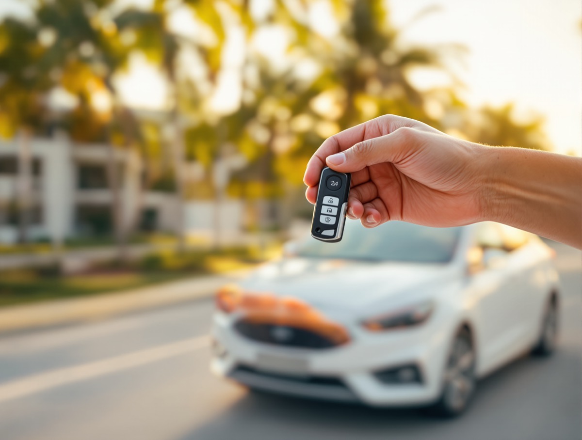 Car keys handed to a new owner